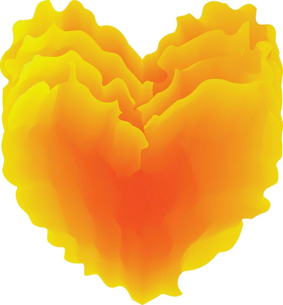 Orange Love Mesh vector