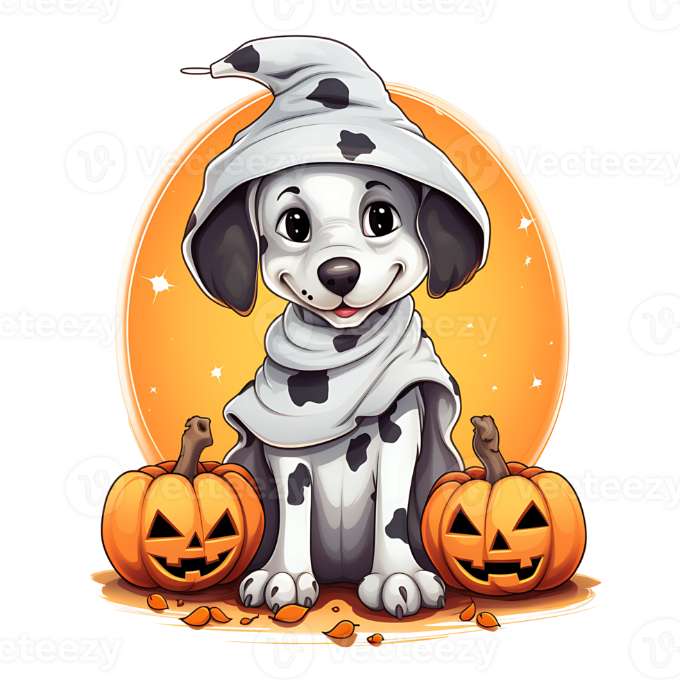 Halloween Dog AI Generated png