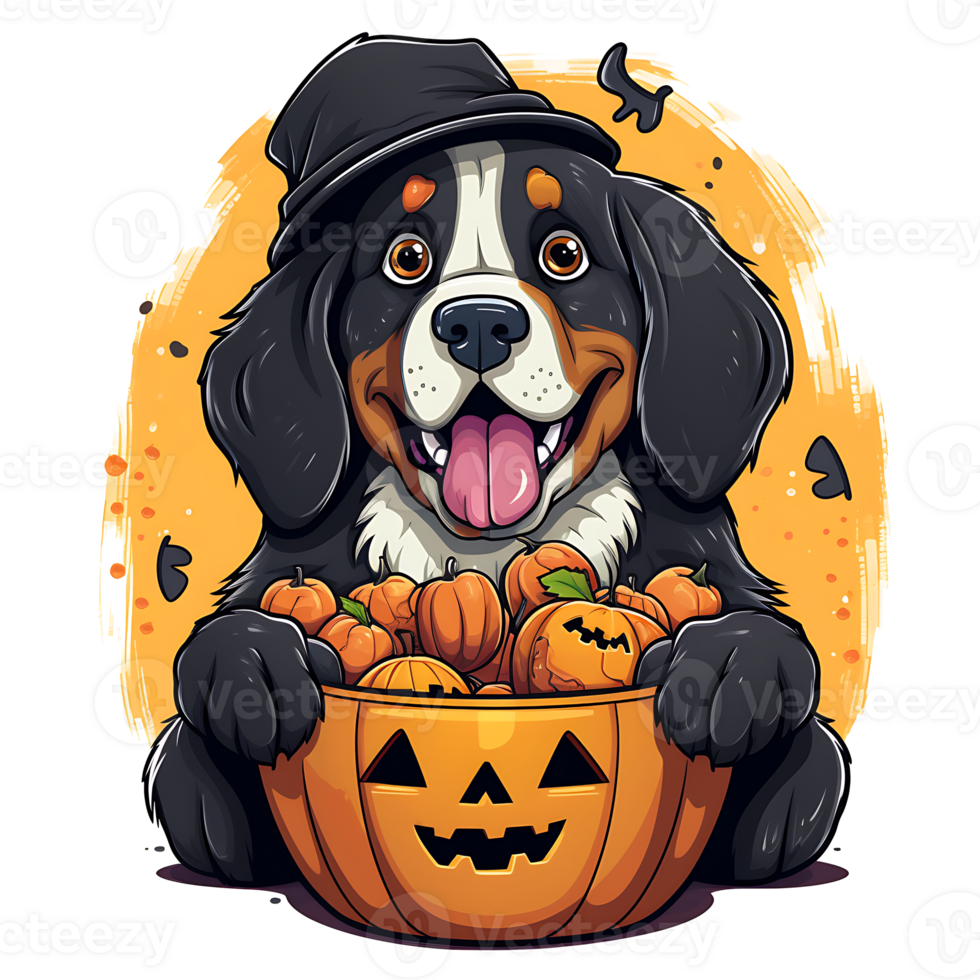 Halloween Dog AI Generated png