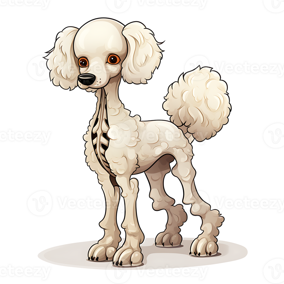 Halloween Skeleton dog AI Generated png