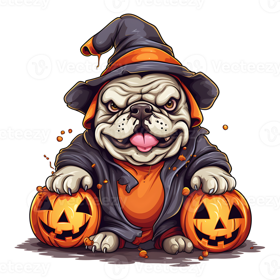 Halloween Dog AI Generated png