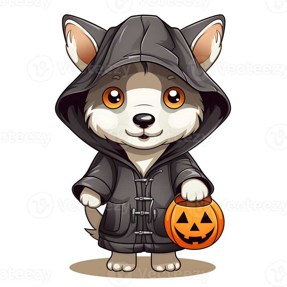 Halloween Dog AI Generated png