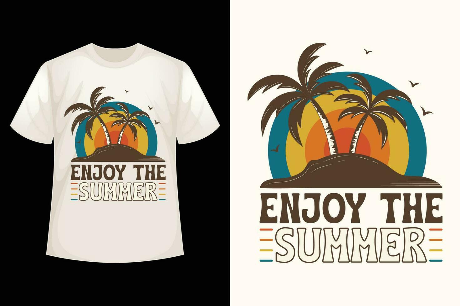 disfrutar el verano - verano camiseta diseño modelo. vector