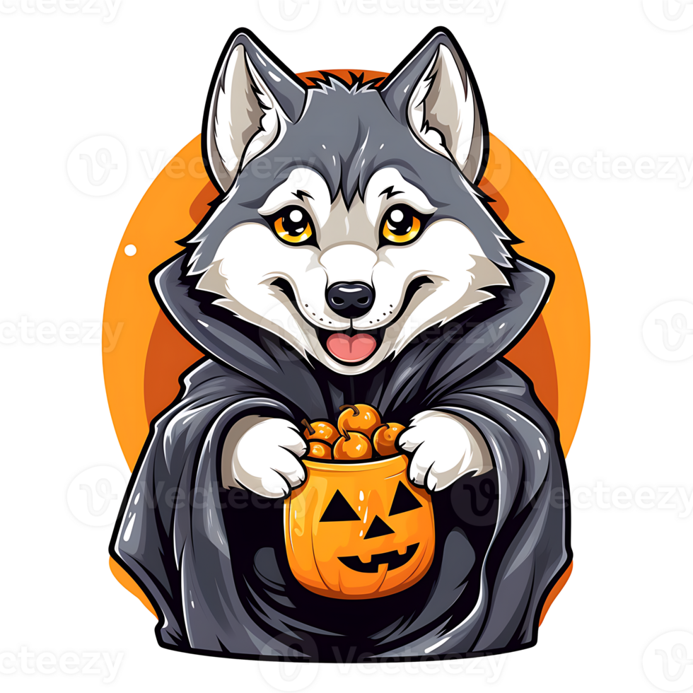 Halloween Dog AI Generated png