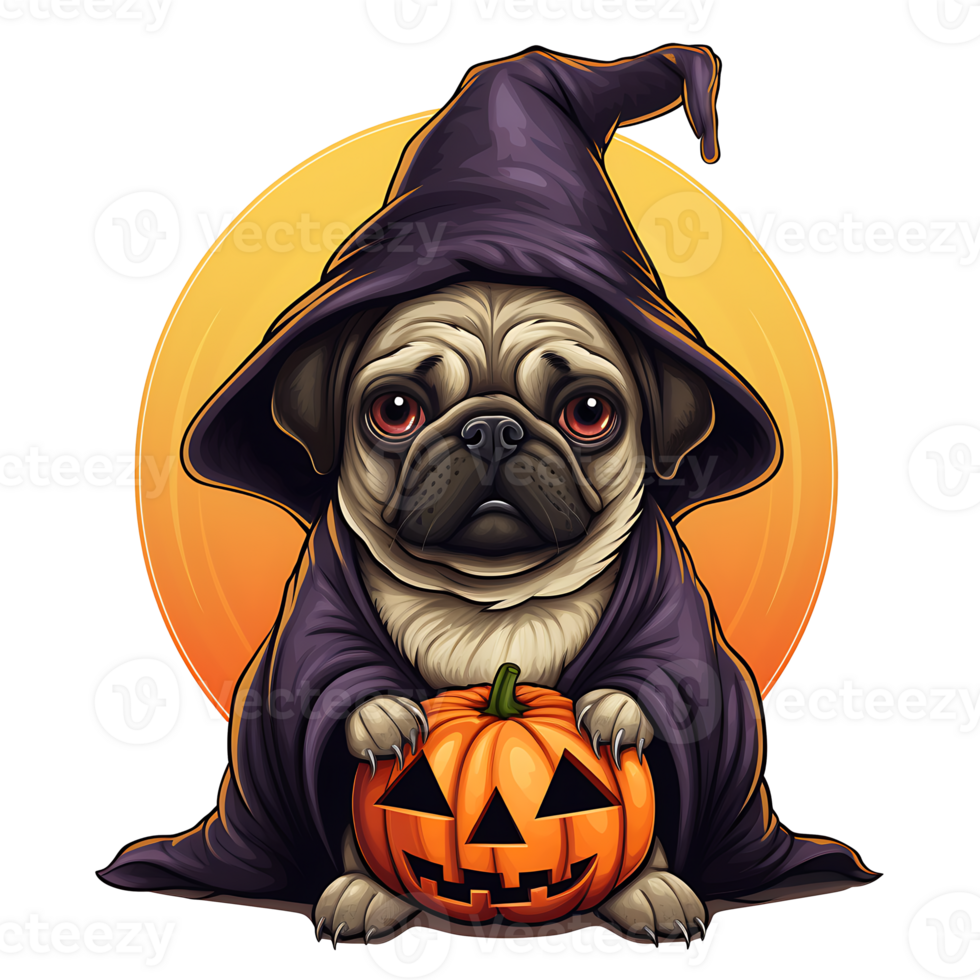 Halloween Dog AI Generated png