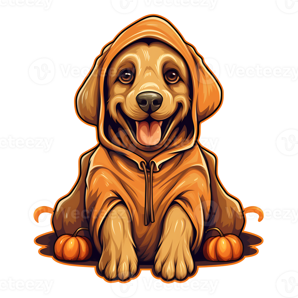 Halloween Dog AI Generated png