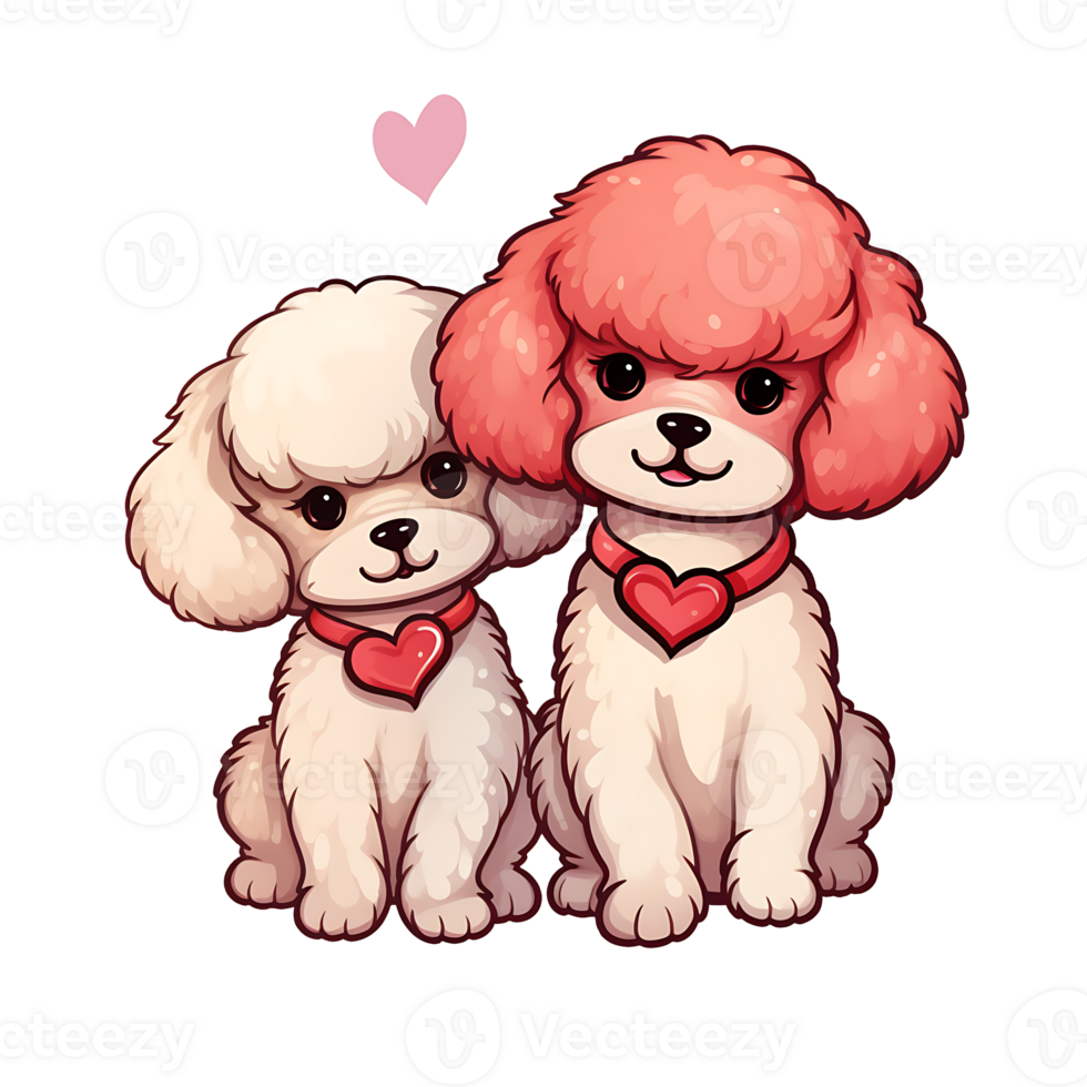 Valentine Couple of Dog AI Generated png