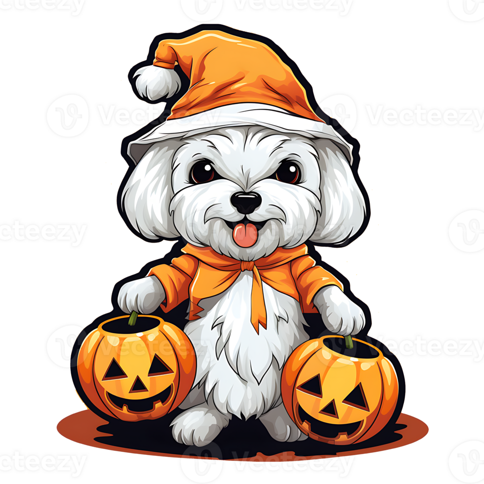 Halloween Dog AI Generated png