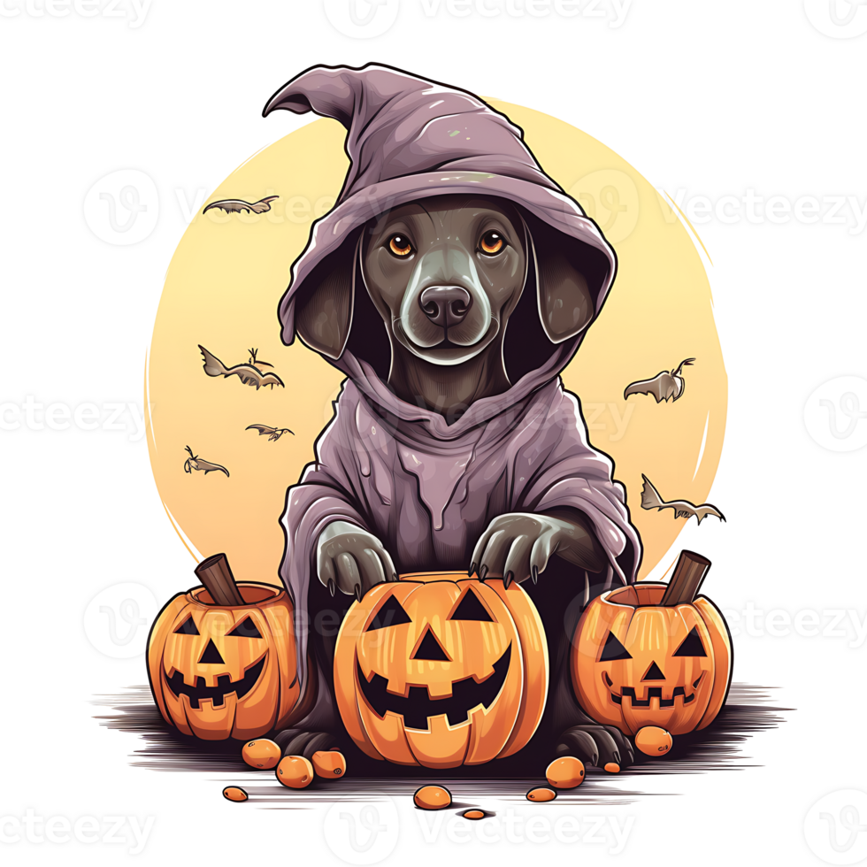 Halloween Dog AI Generated png
