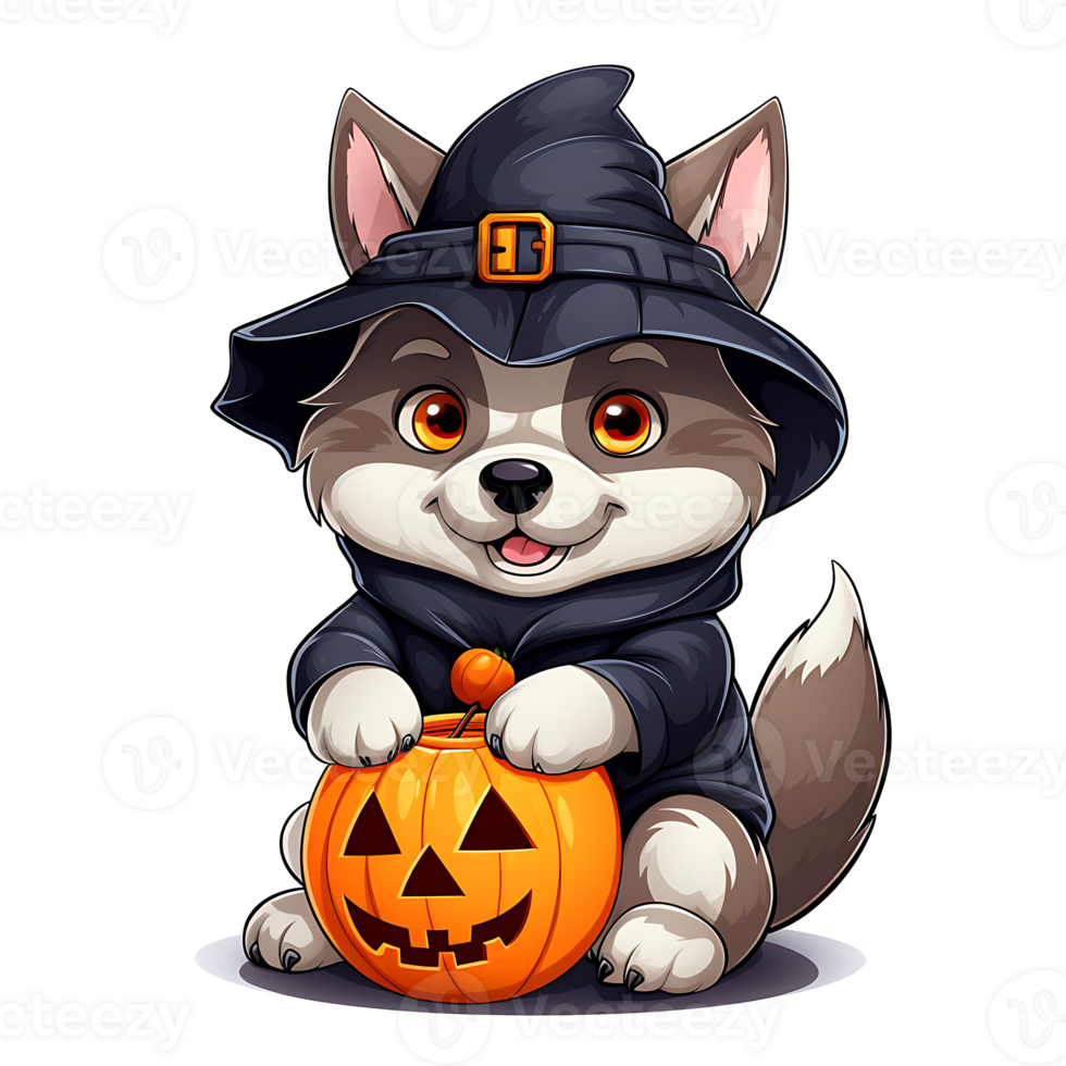 Halloween Dog AI Generated png