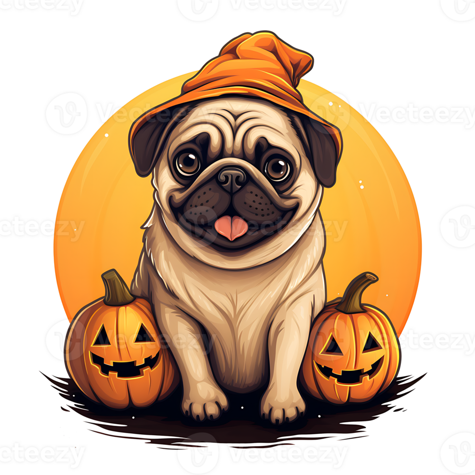Halloween Dog AI Generated png