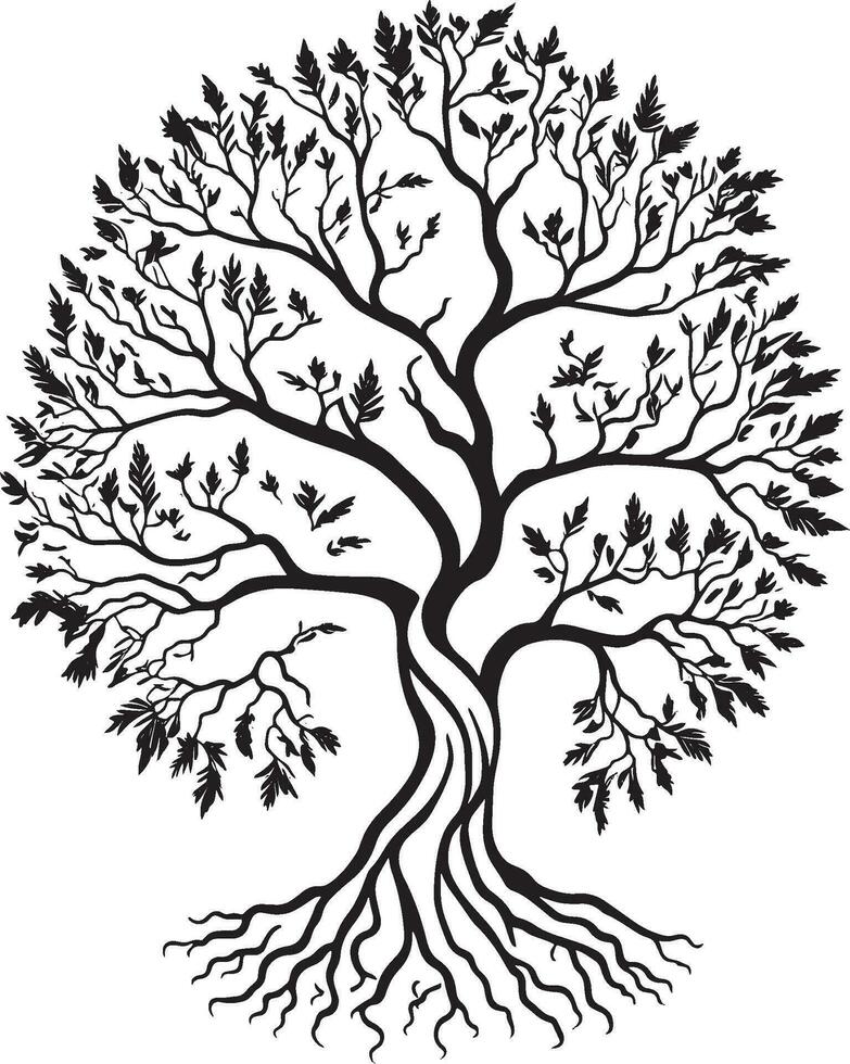 Modern Tree Of Life Logo Vector File