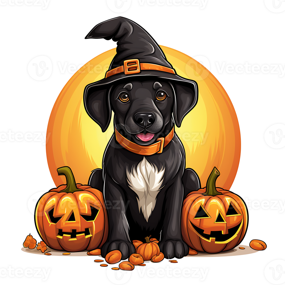 Halloween Dog AI Generated png