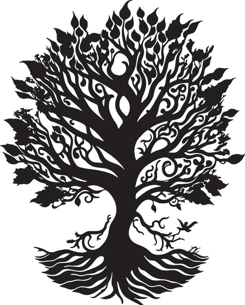 Modern Tree Of Life Logo Vector File