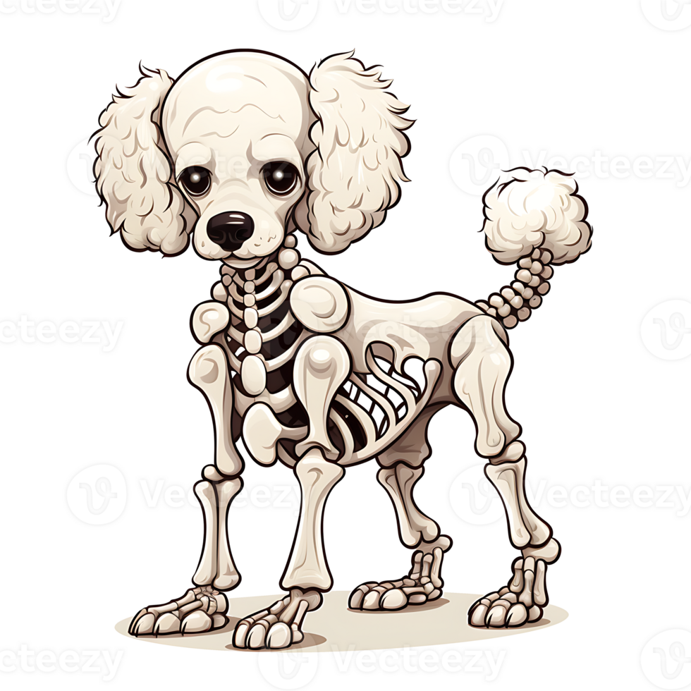 Halloween Skeleton dog AI Generated png