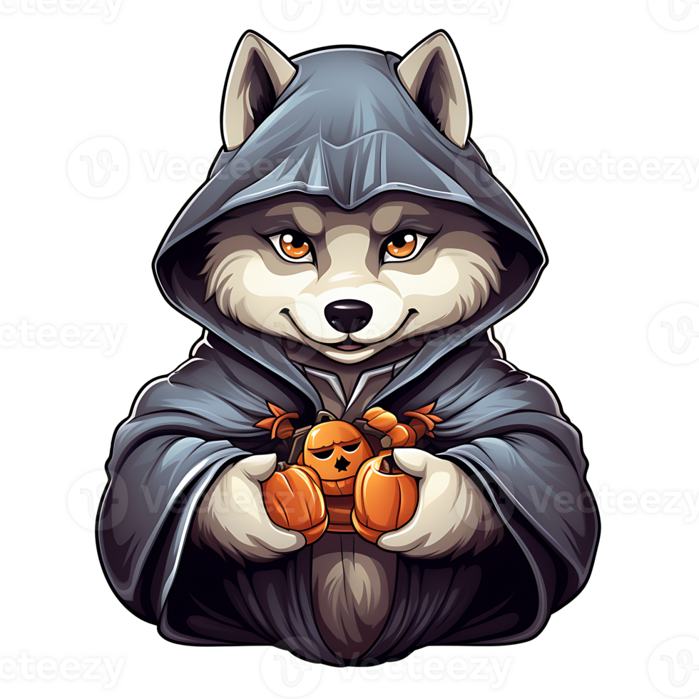 Halloween Dog AI Generated png