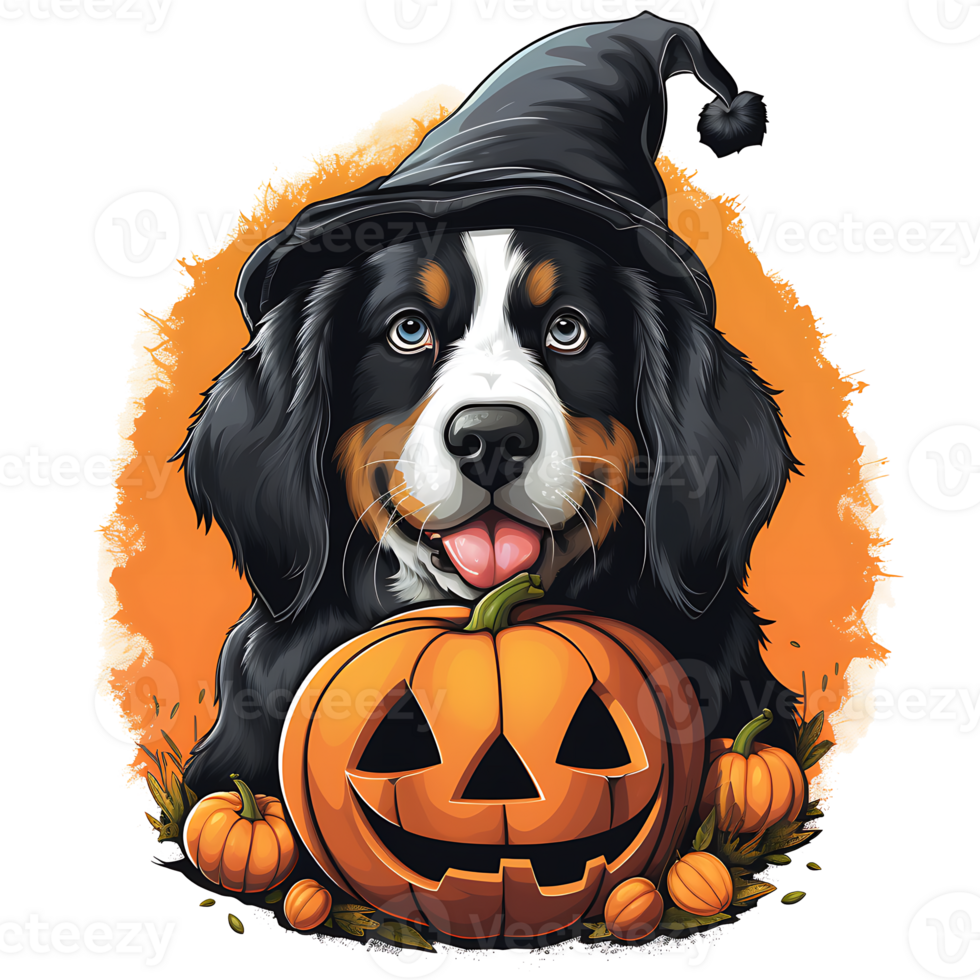 Halloween Dog AI Generated png