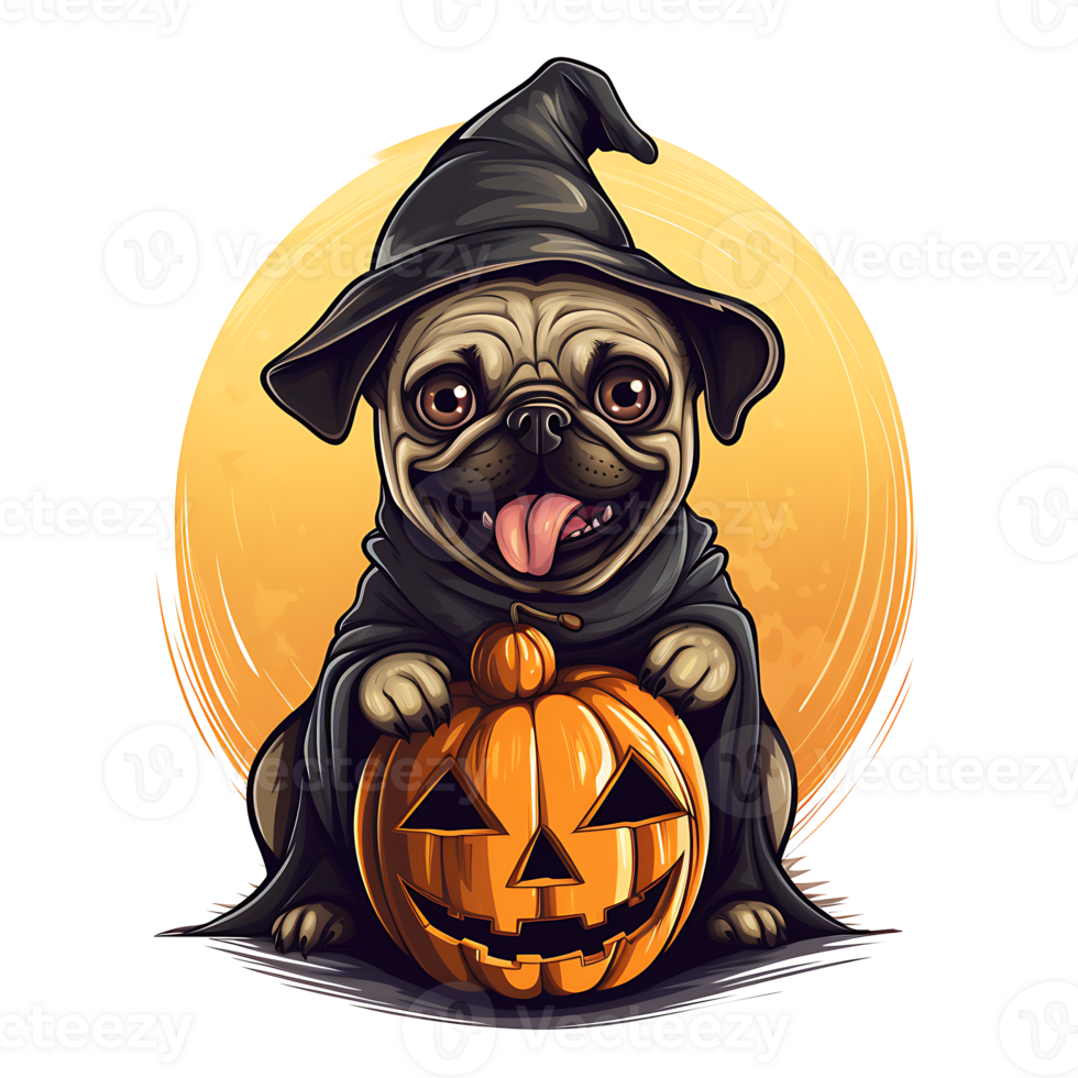 Halloween Dog AI Generated png