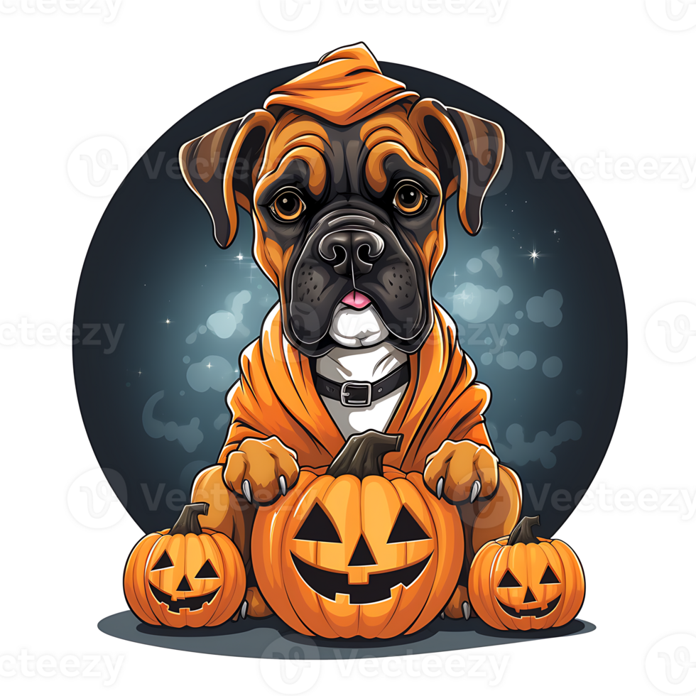 Halloween Dog AI Generated png