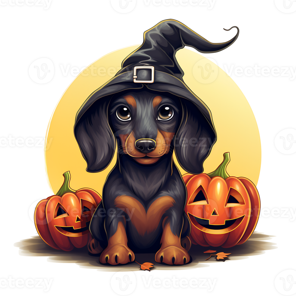 Halloween Dog AI Generated png