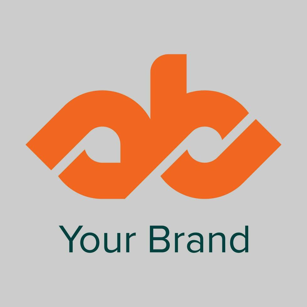 AB Logo Minimalist Modern Logomotion Desain Concept vector