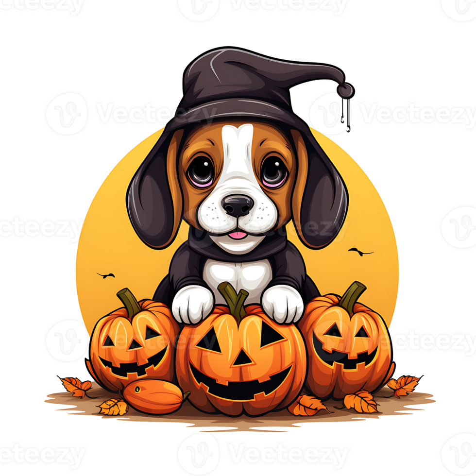 Halloween Dog AI Generated png