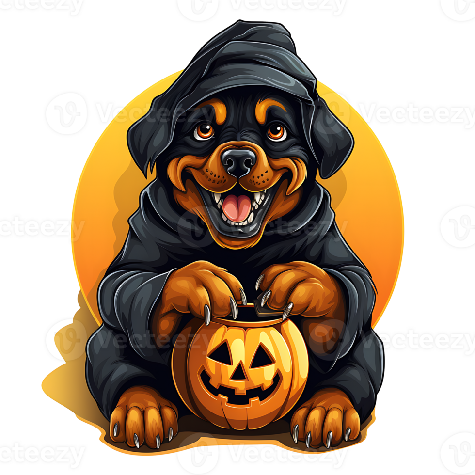 Halloween Dog AI Generated png