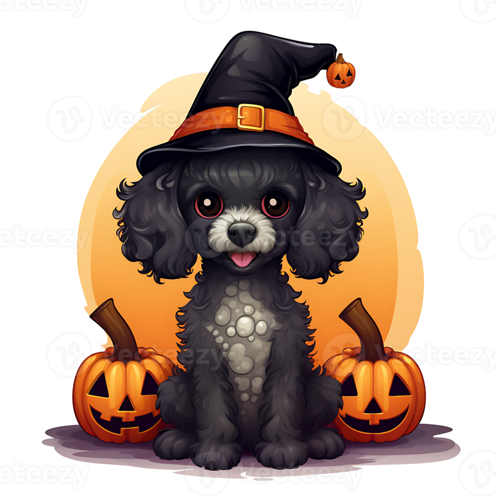 Halloween Dog AI Generated png