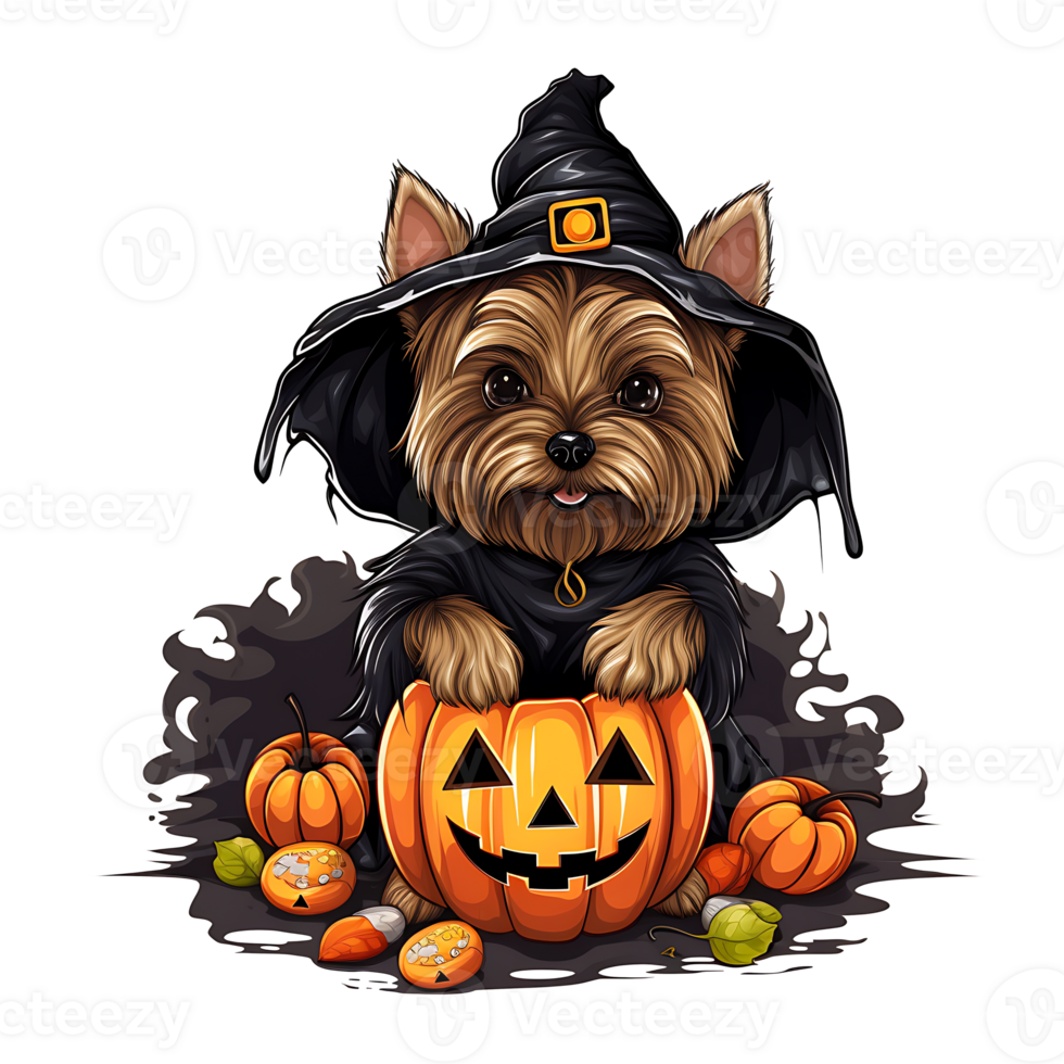 Halloween Dog AI Generated png