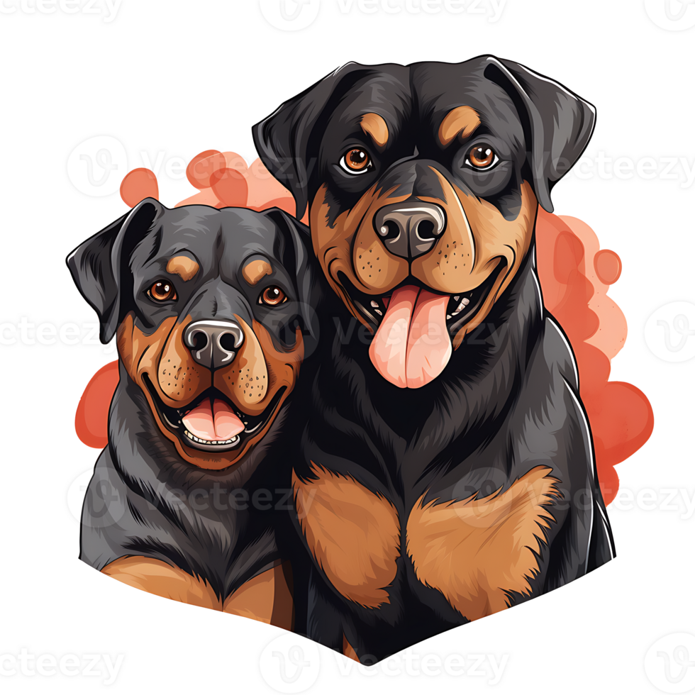 Valentine Couple of Dog AI Generated png