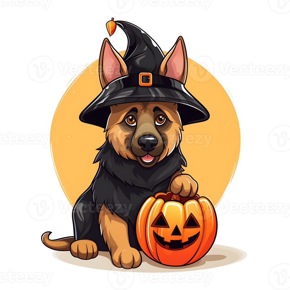 Halloween Dog AI Generated png