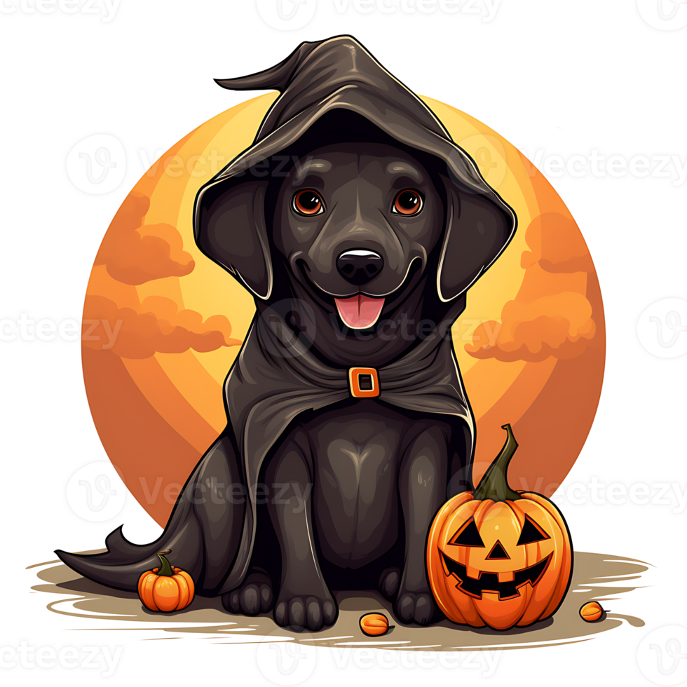 Halloween Dog AI Generated png