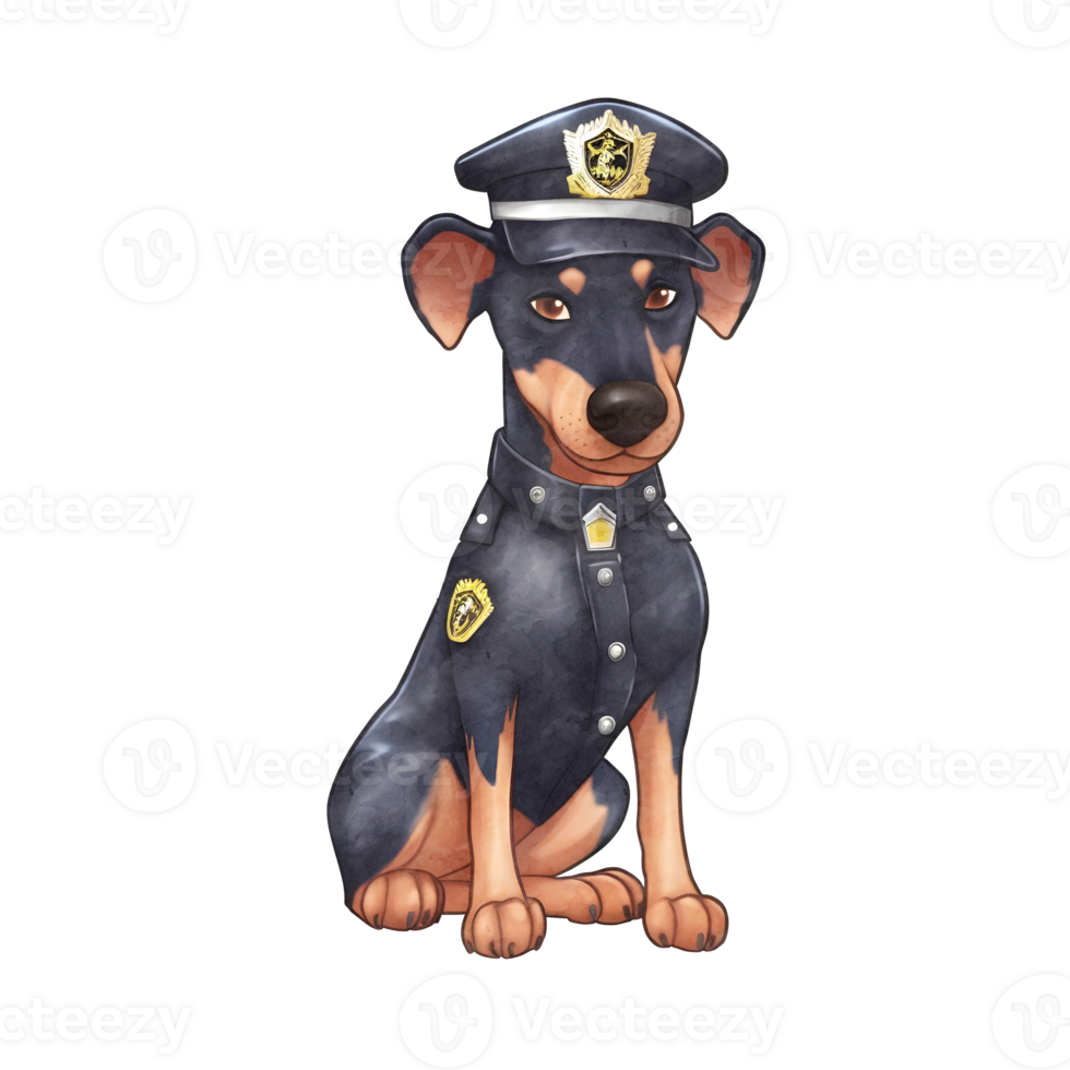 Police Dog Clipart PNG AI Generated