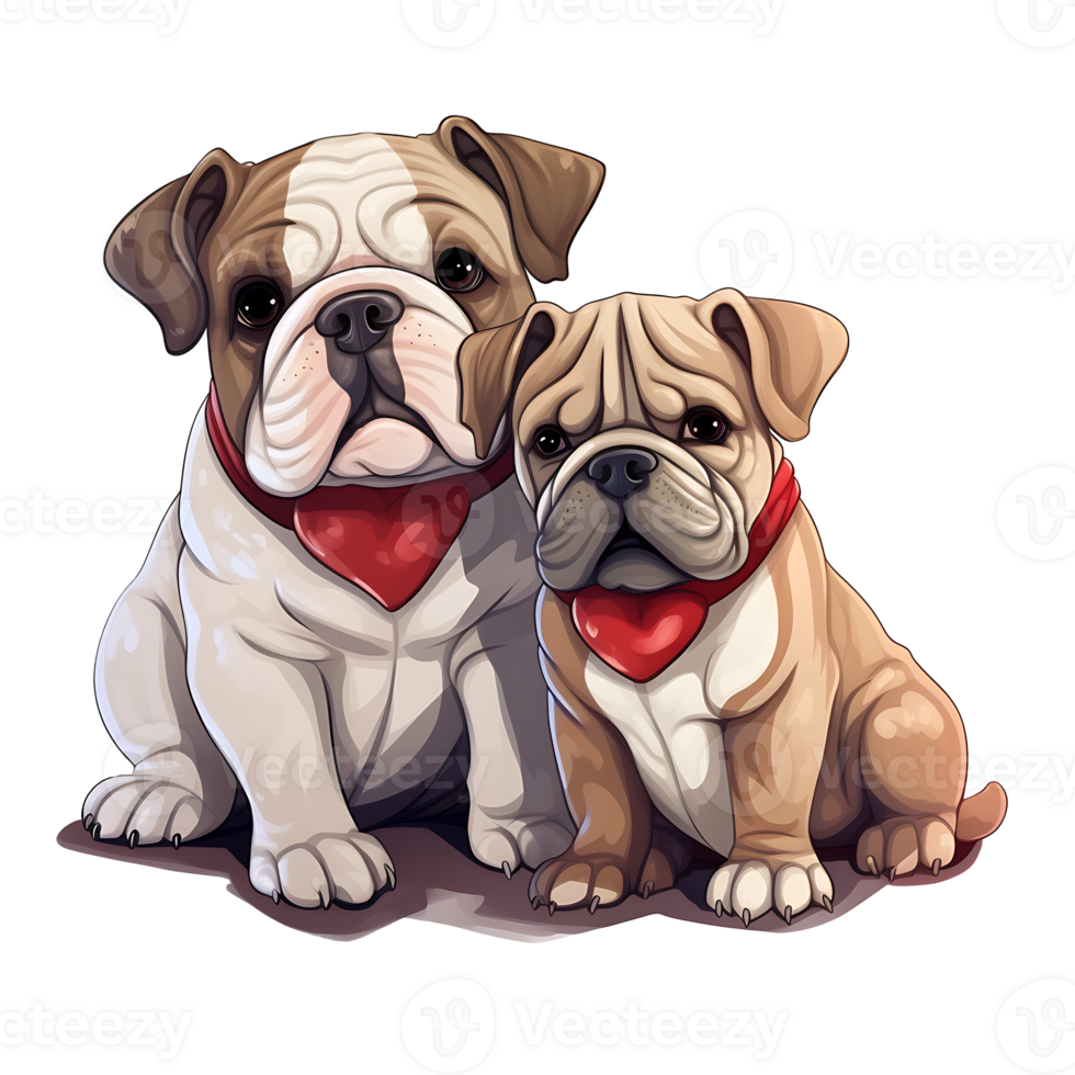 Valentine Couple of Dog AI Generated png
