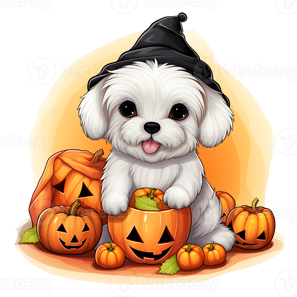 Halloween Dog AI Generated png
