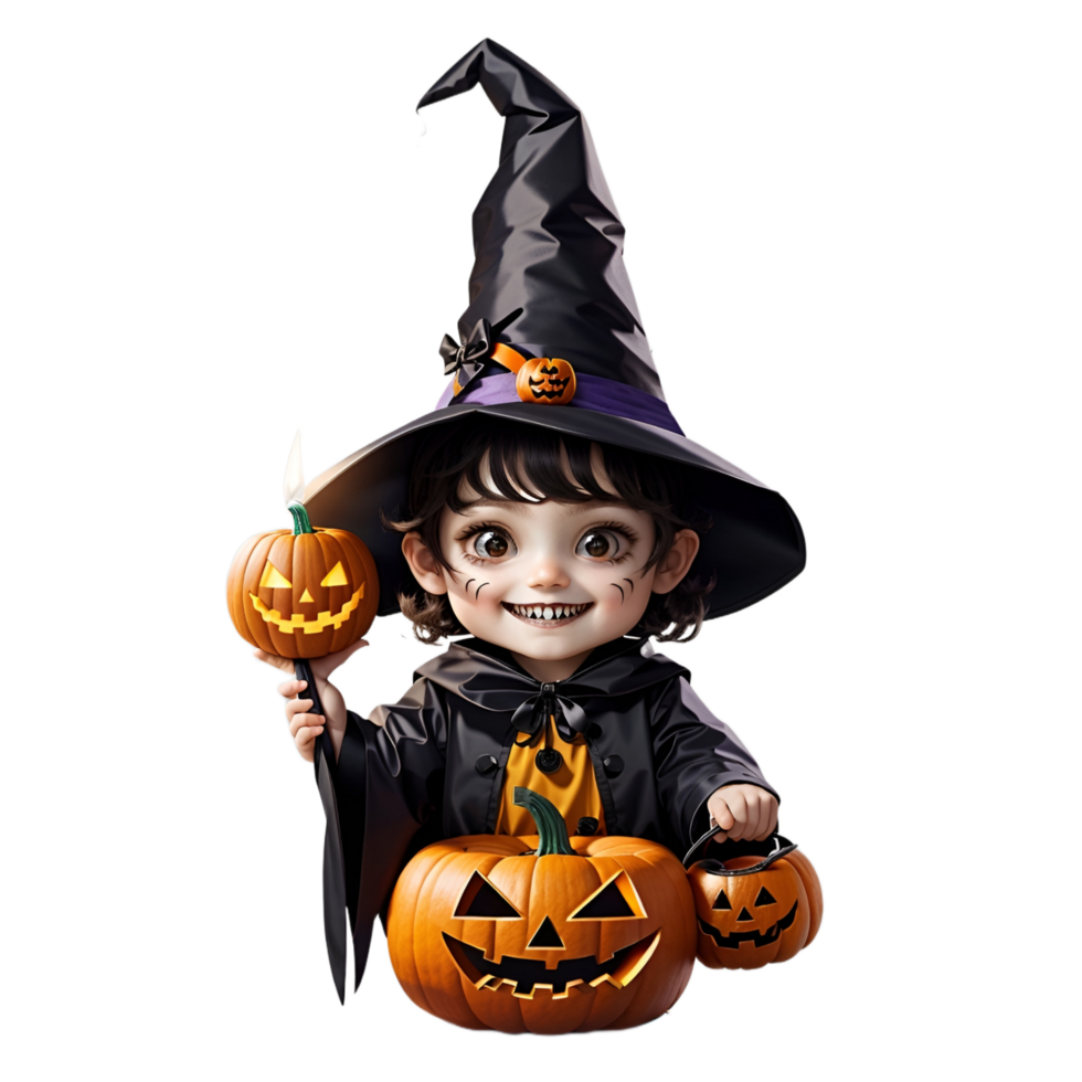 Children's Characters for Halloween Ai Generative png