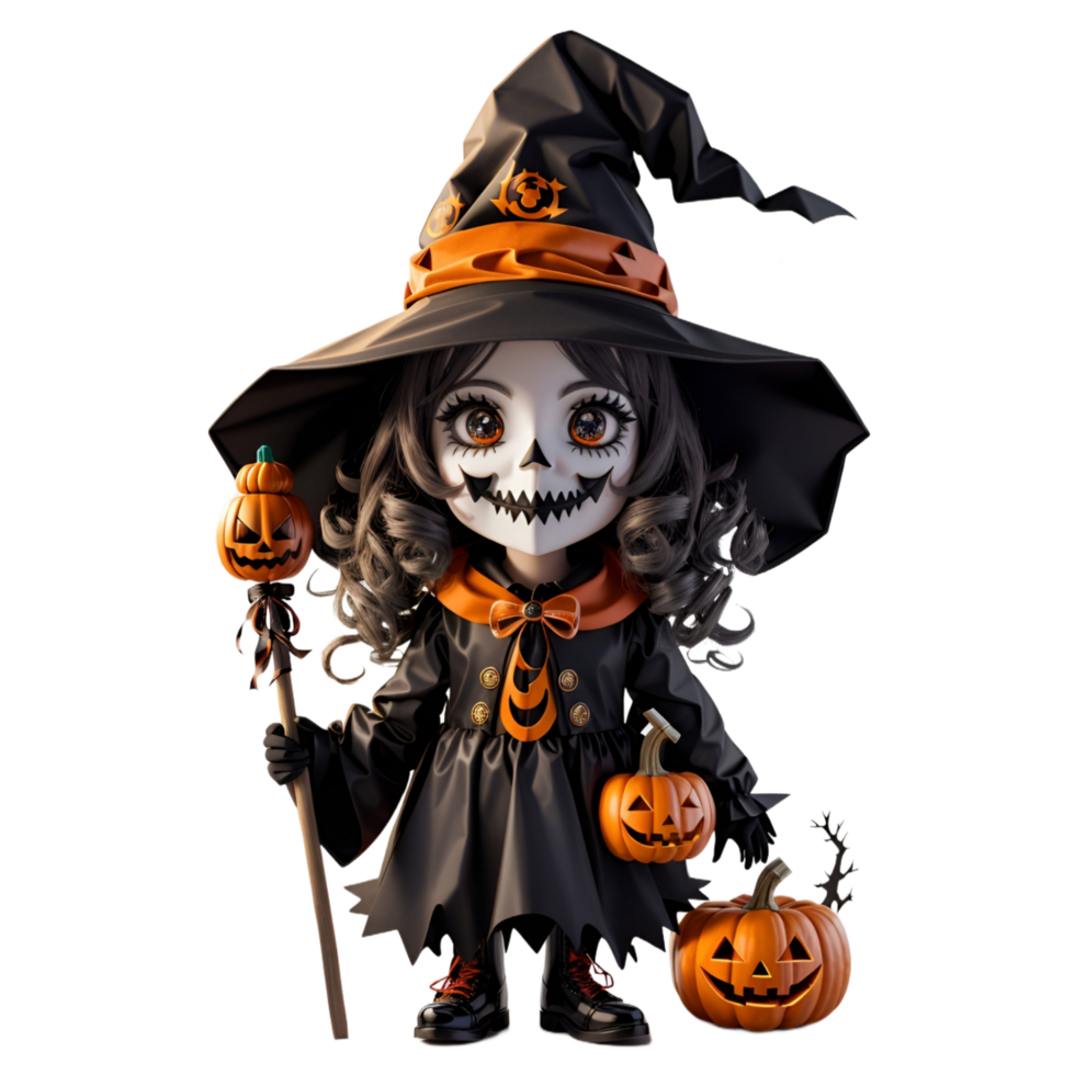 Children's Characters for Halloween Ai Generative png