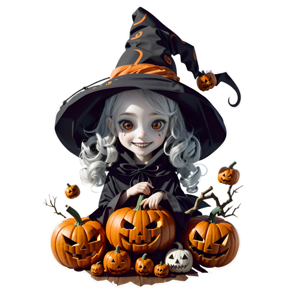 Children's Characters for Halloween Ai Generative png