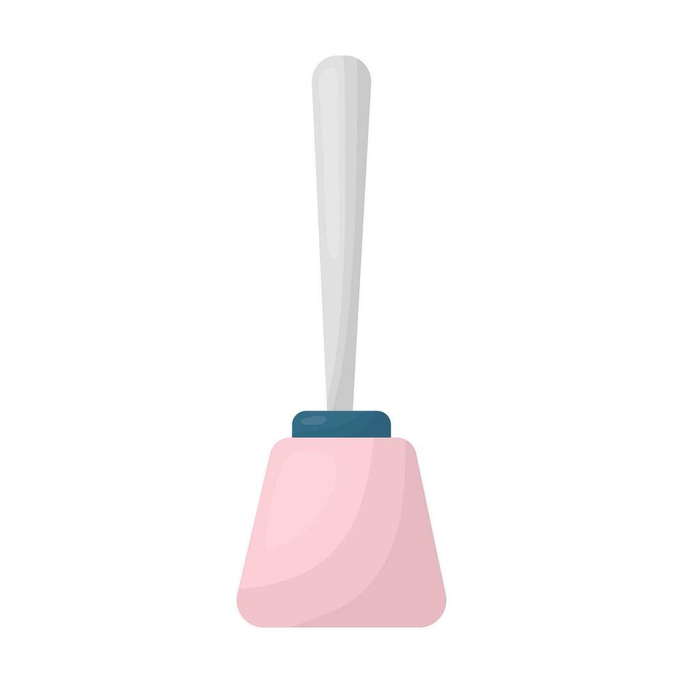 Bathroom elements and toilet brush. Vector illustration.