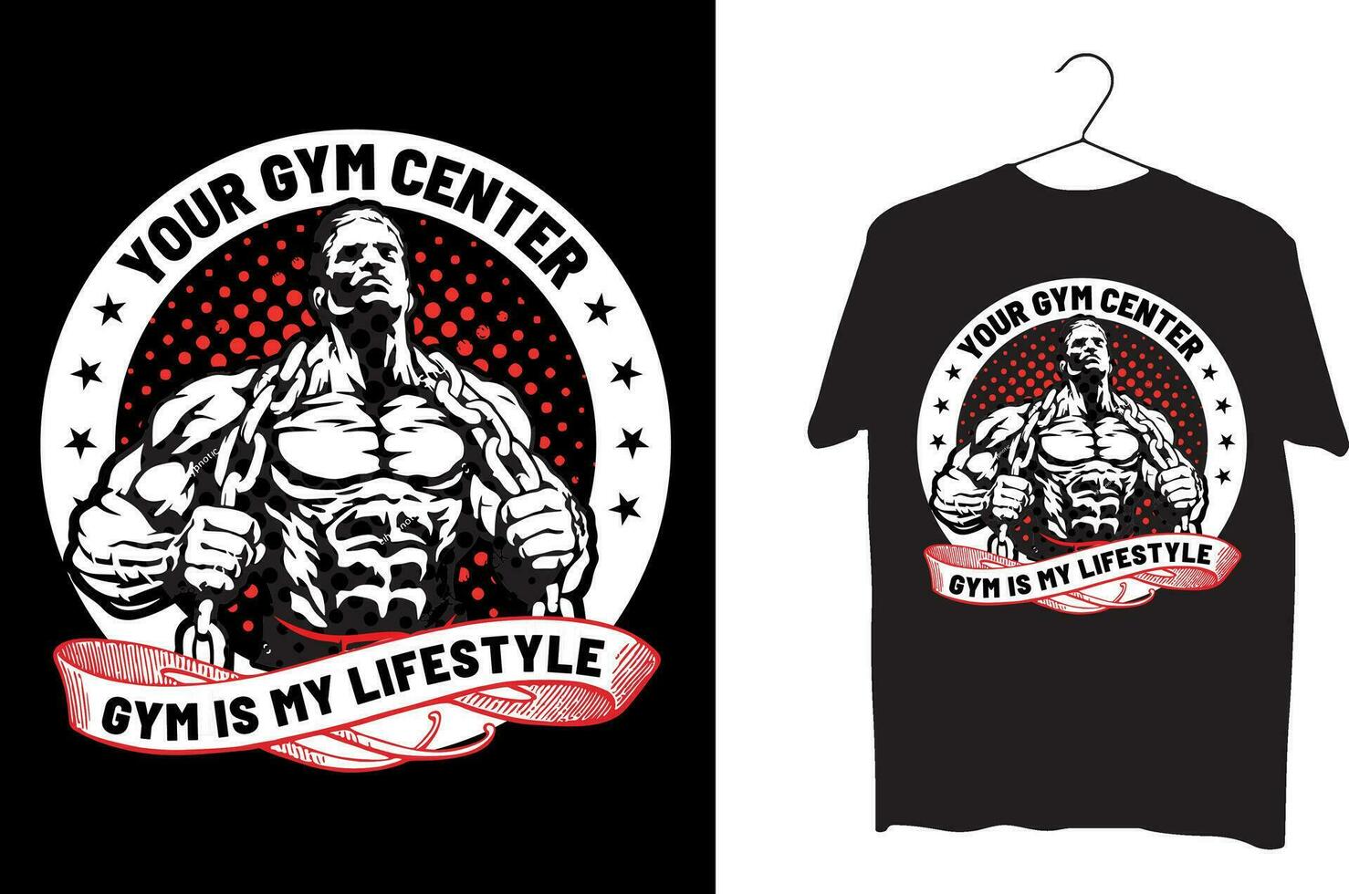 GYM is my lifestyle T shirt design vector