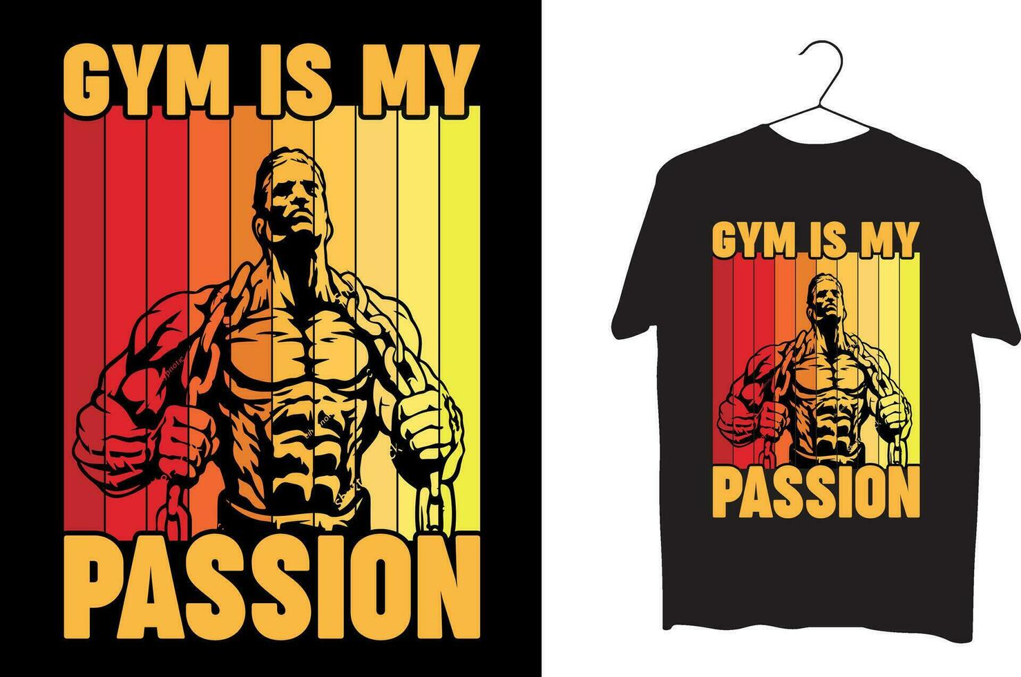 gimnasio es mi pasión t camisa diseño vector