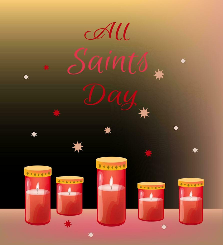 All Saints Day greetings banner, all saints day greeting  vector 3d cartoon background