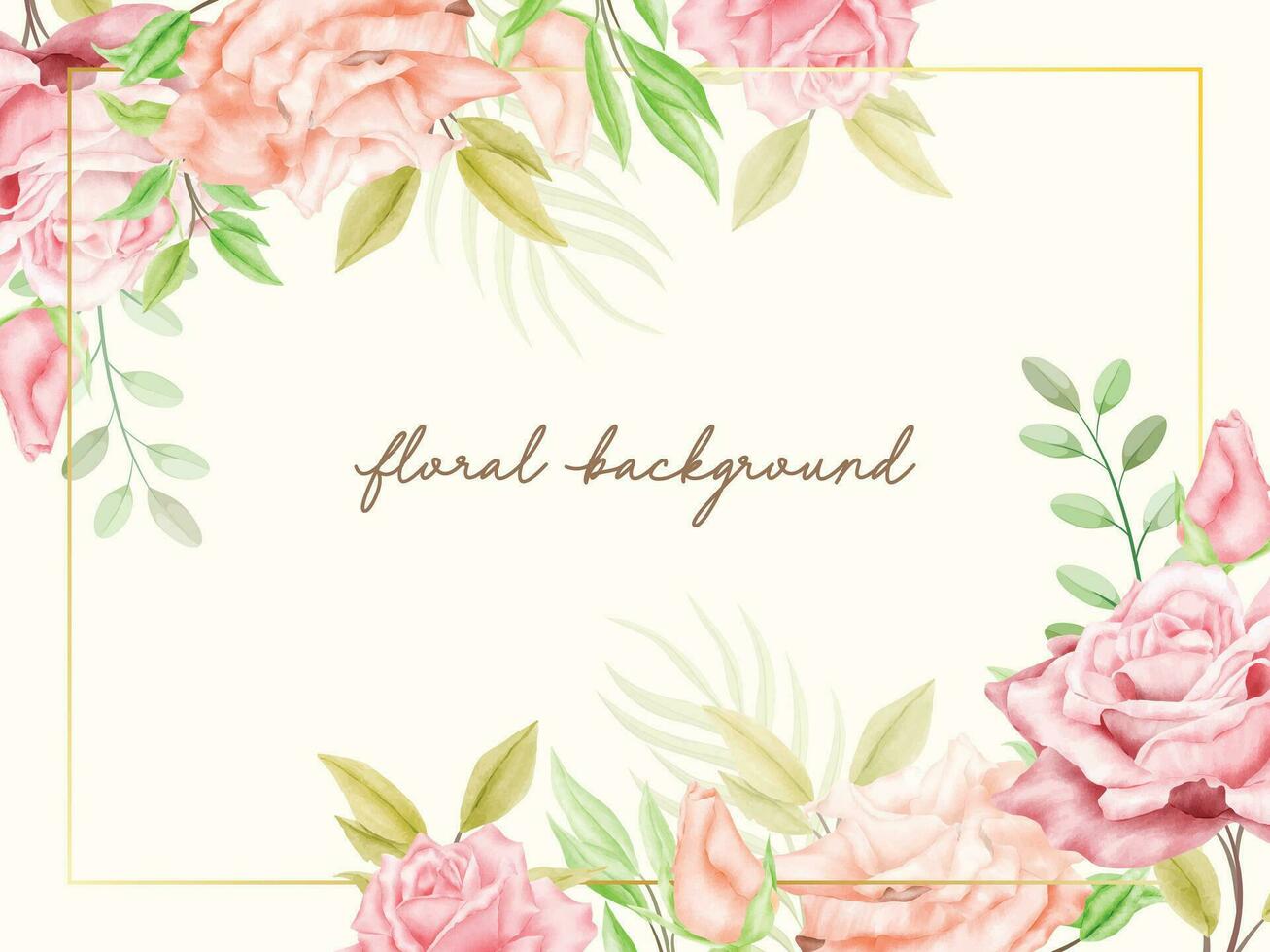 Floral Watercolor Wedding Banner Design vector