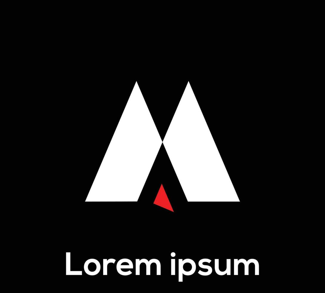 Abstract 'M' Logo Design illustration template vector