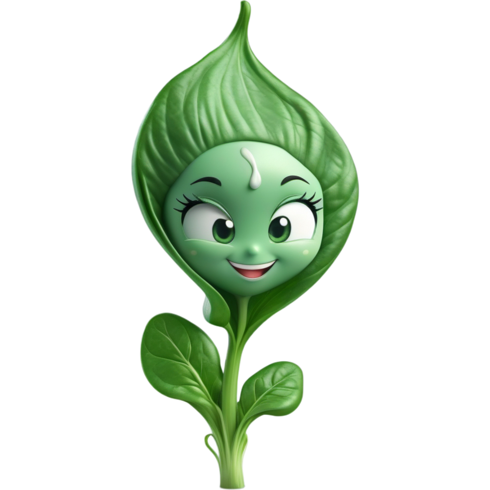 Spinach Green 3D illustration. AI Generative 29319054 PNG