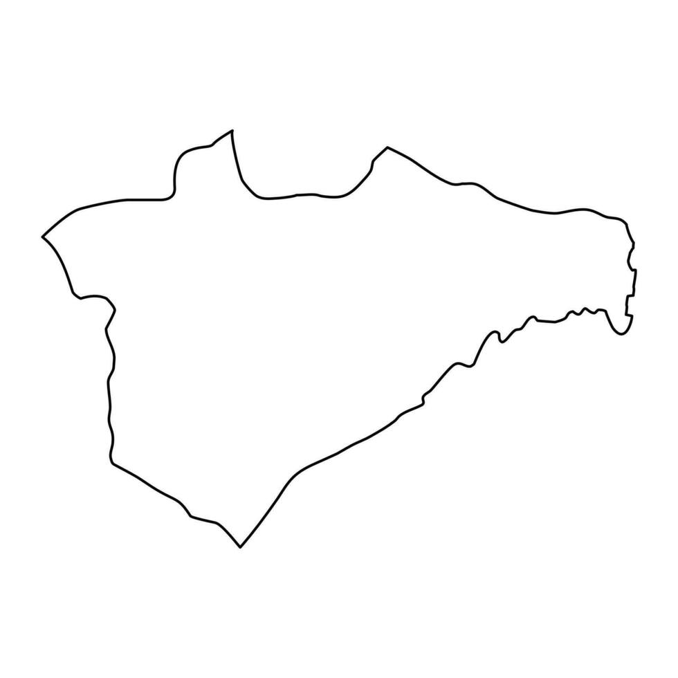 Jerusalem District map, administrative division of Israel. vector