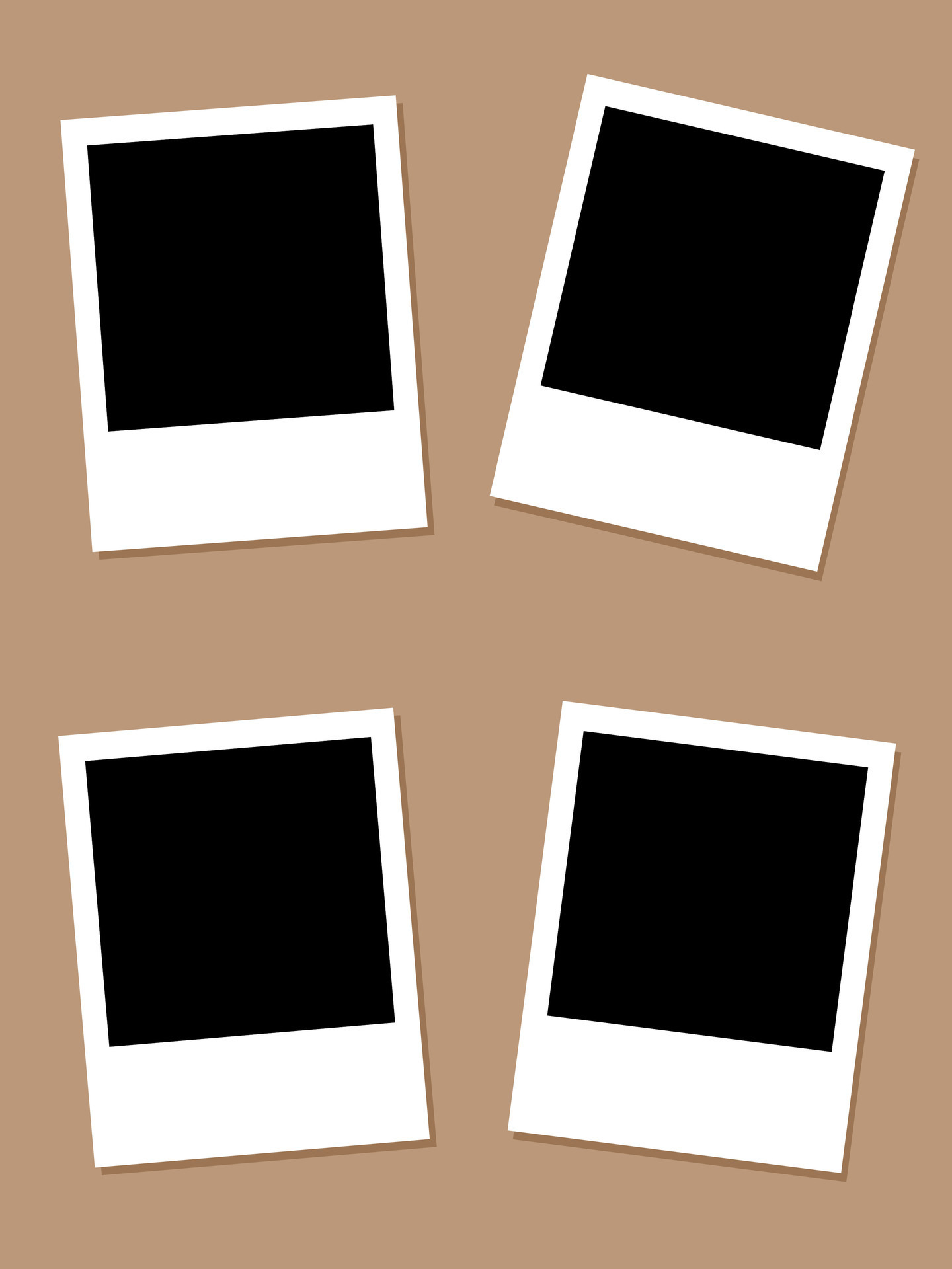 Blank Polaroid photo frame for Scrapbook. Design of vintage negative