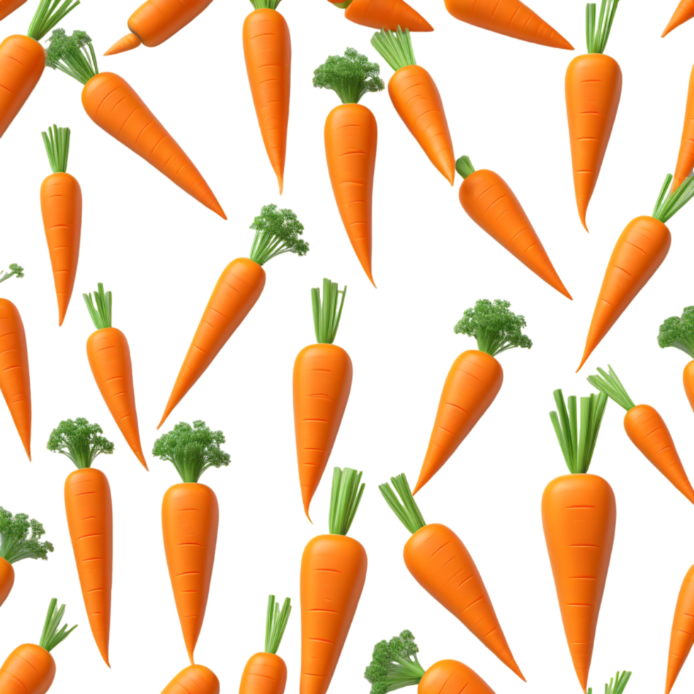 Orange carrot 3D illustration. AI Generative png