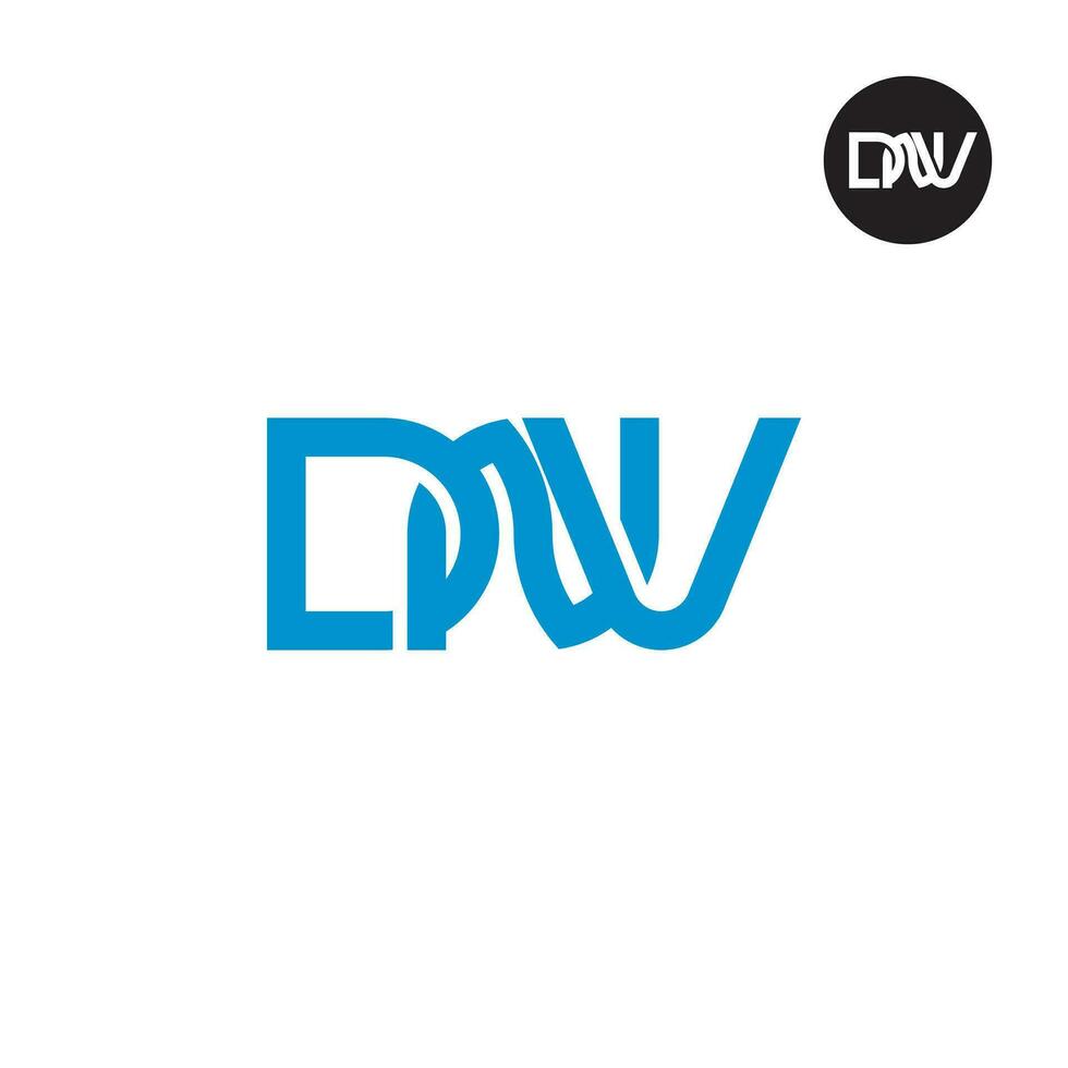 Letter DNV Monogram Logo Design vector