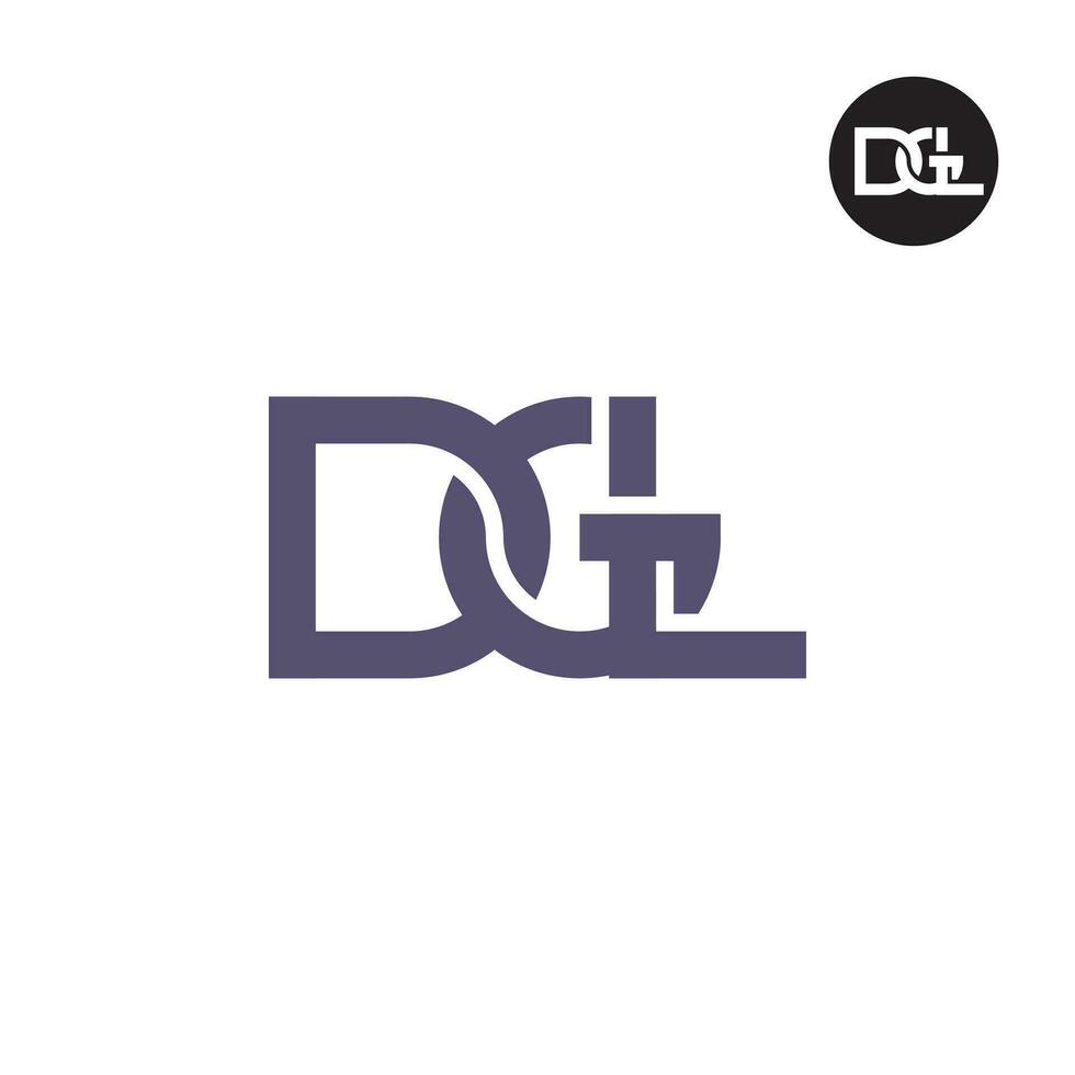 letra dgl monograma logo diseño vector